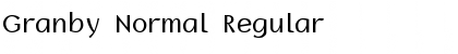 Download Granby Normal Regular Font Title Preview