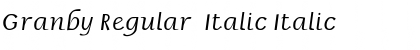 Download Granby Regular  Italic Italic Font Title Preview