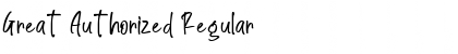 Download Great Authorized Regular Font Title Preview