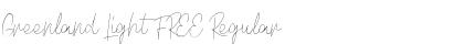Download Greenland Light FREE Regular Font Title Preview