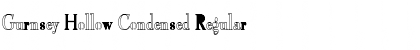 Download Gurnsey Hollow Condensed Regular Font Title Preview