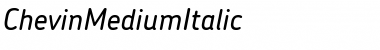 Download ChevinMediumItalic Regular Font Title Preview
