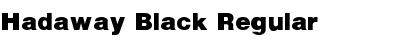 Download Hadaway Black Regular Font