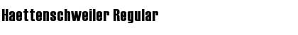 Download Haettenschweiler Regular Font Title Preview