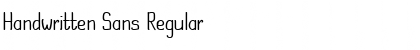 Download Handwritten Sans Regular Font Title Preview