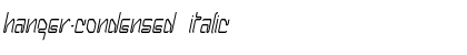 Download Hanger-Condensed Italic Font Title Preview