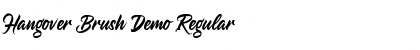 Download Hangover Brush Demo Regular Font Title Preview