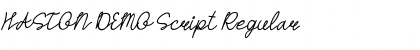Download HASTON DEMO Script Regular Font Title Preview