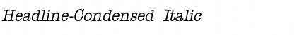 Download Headline-Condensed Italic Font Title Preview