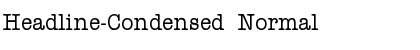 Download Headline-Condensed Normal Font Title Preview