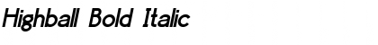 Download Highball Bold Italic Font