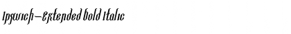 Download Ipswich-Extended Bold Italic Font Title Preview