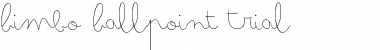 Download Bimbo Ballpoint Font Title Preview