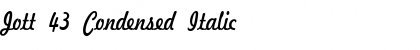 Download Jott 43 Condensed Italic Font Title Preview