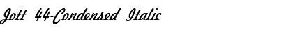 Download Jott 44-Condensed Italic Font Title Preview