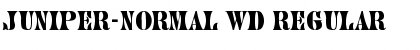 Download Juniper-Normal Wd Regular Font Title Preview