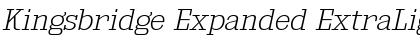 Download Kingsbridge Expanded ExtraLight Italic Font Title Preview