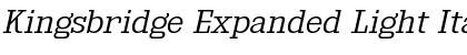 Download Kingsbridge Expanded Light Italic Font Title Preview