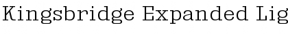 Download Kingsbridge Expanded Light Font Title Preview