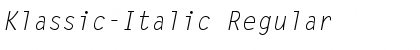 Download Klassic-Italic Regular Font Title Preview