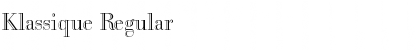 Download Klassique Regular Font Title Preview