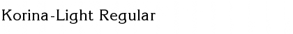 Download Korina-Light Regular Font Title Preview