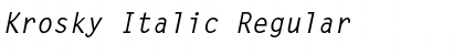 Download Krosky Italic Regular Font Title Preview