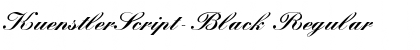 Download KuenstlerScript-Black Regular Font Title Preview