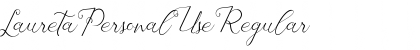 Download Laureta Personal Use Regular Font Title Preview