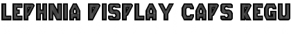 Download Lephnia Display Caps Regular Font Title Preview