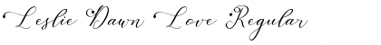 Download Leslie Dawn Love Regular Font Title Preview