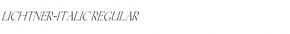 Download Lichtner-Italic Regular Font Title Preview