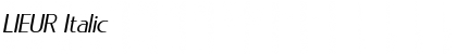 Download LIEUR Italic Font Title Preview
