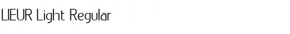 Download LIEUR Light Regular Font Title Preview