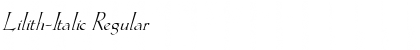 Download Lilith-Italic Regular Font Title Preview