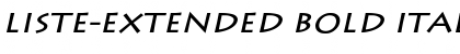 Download Liste-Extended Bold Italic Font Title Preview