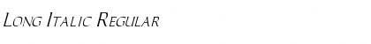Download Long Italic Regular Font Title Preview