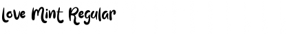 Download Love Mint Regular Font Title Preview