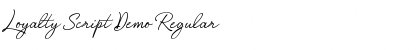 Download Loyalty Script Demo Regular Font Title Preview