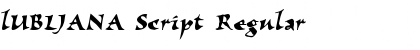 Download lUBLJANA Script Regular Font Title Preview