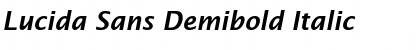 Download Lucida Sans Demibold Italic Font Title Preview