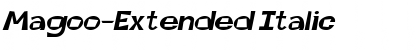 Download Magoo-Extended Italic Font Title Preview