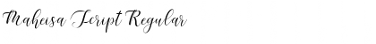 Download Maheisa Script Regular Font Title Preview