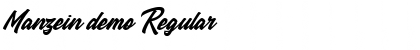 Download Manzein demo Regular Font Title Preview