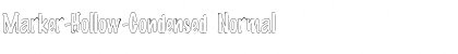 Download Marker-Hollow-Condensed Normal Font