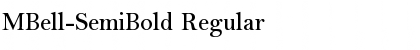 Download MBell-SemiBold Regular Font