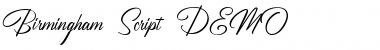 Download Birmingham Script DEMO Regular Font Title Preview