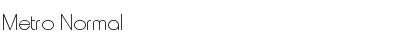 Download Metro Normal Font Title Preview