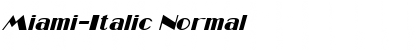 Download Miami-Italic Normal Font