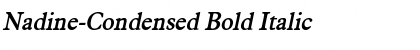 Download Nadine-Condensed Bold Italic Font